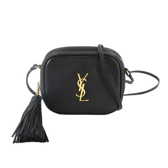 SAINT LAURENT PARIS Blogger Shoulder Bag Leather Black 425312 90243333 - Picture 1 of 10
